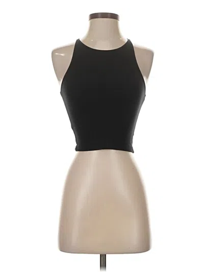 Pre-owned American Apparel Tank Top Black Halter Neckline Tops