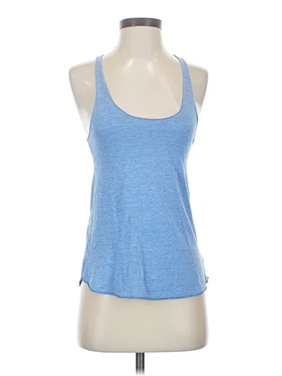 Pre-owned American Apparel Tank Top Blue Halter Neckline Tops