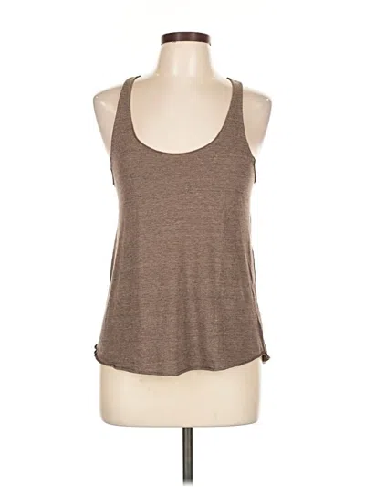 Pre-owned American Apparel Tank Top Brown Halter Neckline Tops