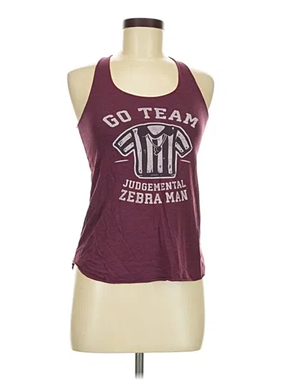 Pre-owned American Apparel Tank Top Burgundy Halter Neckline Tops