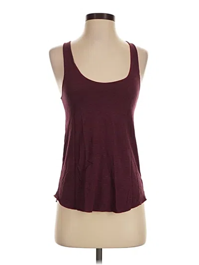 Pre-owned American Apparel Tank Top Burgundy Halter Neckline Tops
