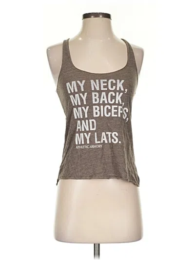 Pre-owned American Apparel Tank Top Gray Halter Neckline Tops
