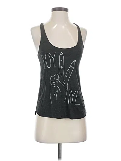 Pre-owned American Apparel Tank Top Gray Halter Neckline Tops