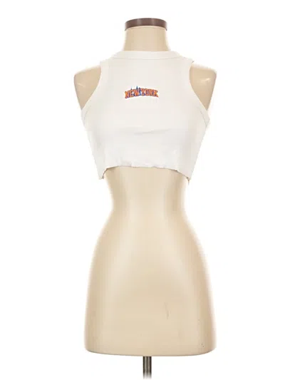 Pre-owned American Apparel Tank Top Ivory Halter Neckline Tops