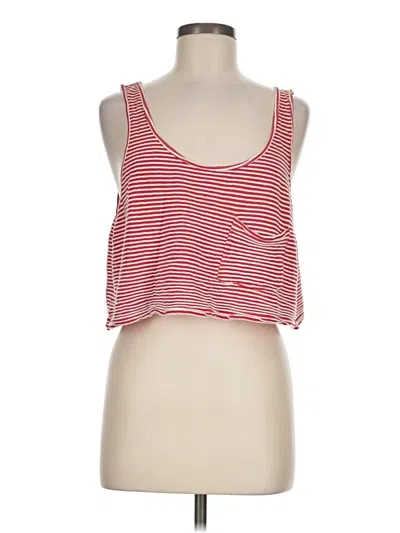Pre-owned American Apparel Tank Top Red Strapless Neckline Tops