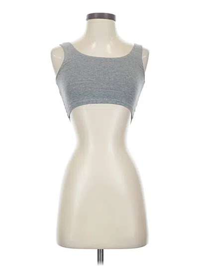 Pre-owned American Apparel Tank Top Silver Strapless Neckline Tops