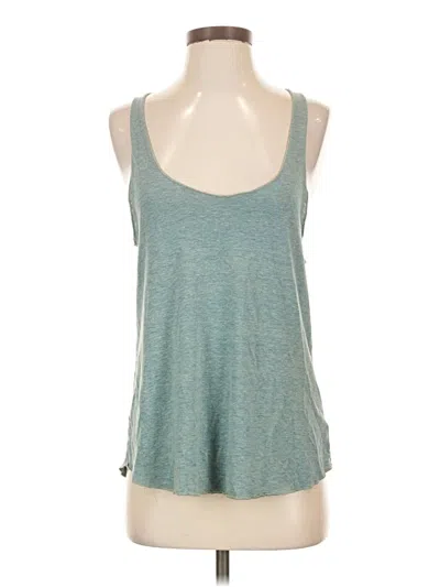 Pre-owned American Apparel Tank Top Teal Halter Neckline Tops