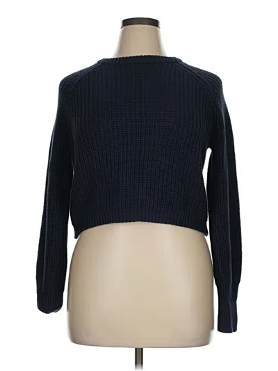 Pre-owned American Apparel Turtleneck Sweater In Blue