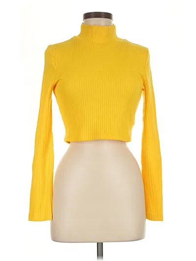 Pre-owned American Apparel Turtleneck Sweater In Yellow