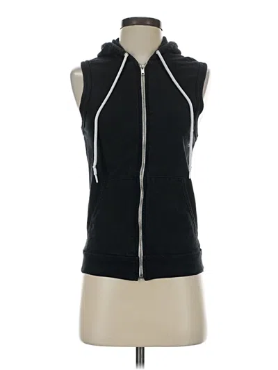 Pre-owned American Apparel Zip Up Hoodie In Black