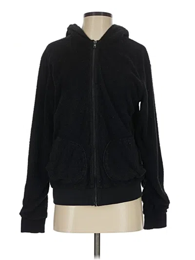 Pre-owned American Apparel Zip Up Hoodie In Black