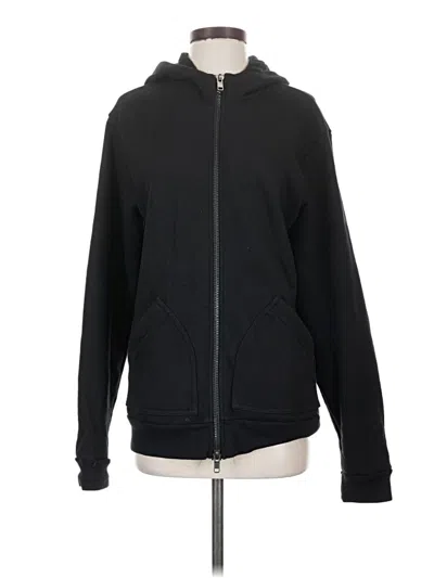 Pre-owned American Apparel Zip Up Hoodie In Black