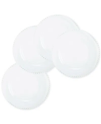 American Atelier Beaded Clear Glass Charger Plates, Set Of 4 In No Color