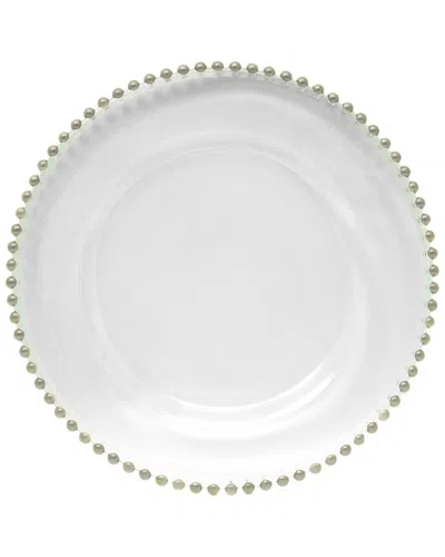 American Atelier Beaded Glass Charger Plate