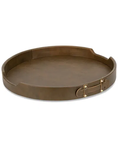 American Atelier Dark Brown Round Tray
