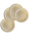 American Atelier Divine Gold Glass Charger Plates, Set Of 4 In Gold