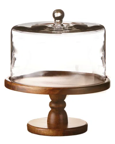 American Atelier Dnu  Madera 11.75in Pedestal Cake Plate