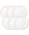 American Atelier Elite Gold Glass Charger Plates, Set Of 6 In Gold