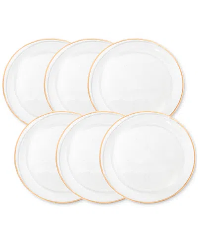 American Atelier Elite Gold Glass Charger Plates, Set Of 6