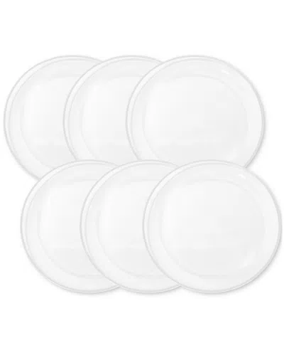 American Atelier Elite Gold Glass Charger Plates, Set Of 6 In White