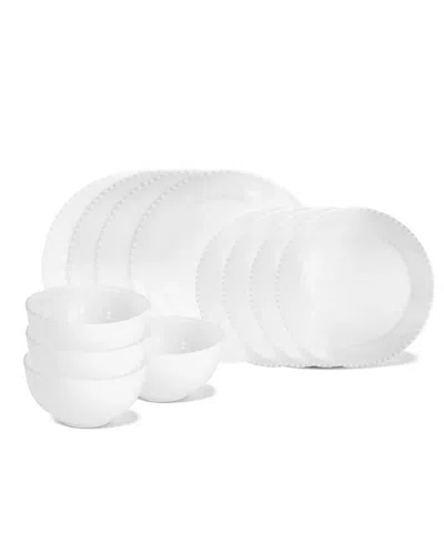 American Atelier Hamilton Casual 12-piece Dinnerware Set, Service For 4 In White