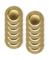American Atelier Set Of 12 Hammered Charger Plates In Gold