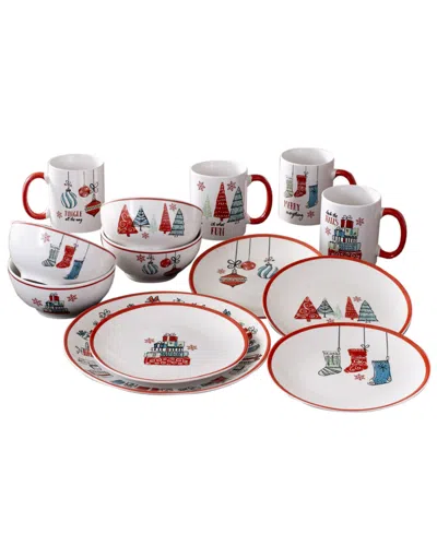 American Atelier Holiday Gift 16 Pc. Dinnerware Set, Service For 4 In Multi