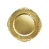 American Atelier Jay Import  Gold Leaf Charger In Gold