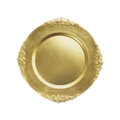 American Atelier Jay Import  Gold Leaf Charger