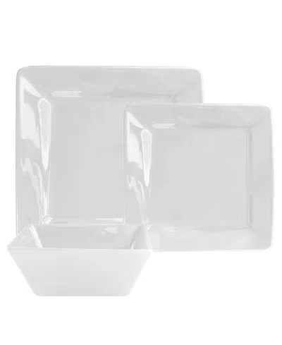 American Atelier Kingsley Casual Square 12-piece Dinnerware Set, Service For 4 In White