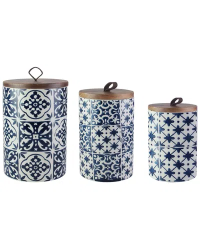American Atelier Medallion Set Of 3 Canisters
