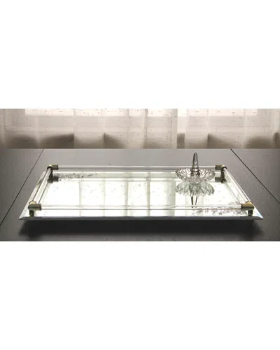 American Atelier Mirror Vanity Tray In Transparent