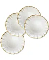 American Atelier Pearl & Gold Glass Charger Plate 13", Set Of 4 In Gold