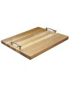 AMERICAN ATELIER RECTANGULAR WOODEN TRAY WITH TWIG HANDLE
