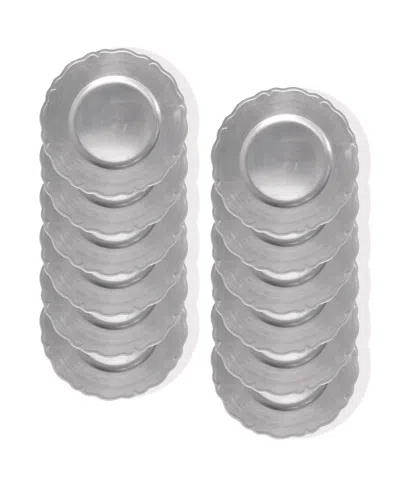 American Atelier Regency Charger Plate 12 Piece Dinnerware Set, Service For 12 In Silver