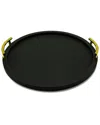American Atelier Round Tray With Handles In Green