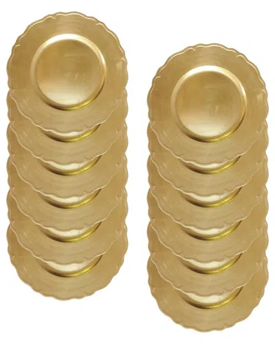 American Atelier Set Of 12 Regency Charger Plates In Gold