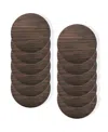 American Atelier Square Charger Plate 12 Piece Dinnerware Set, Service For 12 In Brown