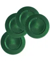 American Atelier Sunray Black Emerald Charger Plate 13", Set Of 4 In Green