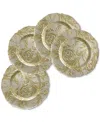 American Atelier Vanessa Charger Plate 13", Set Of 4 In Gold