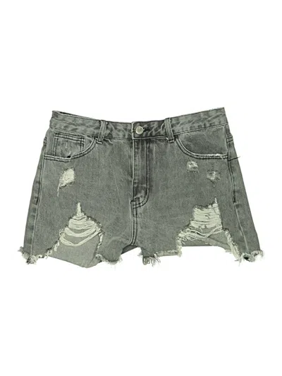 Pre-owned American Bazi Denim Shorts In Gray