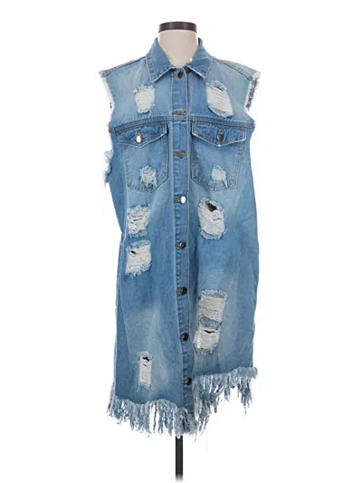 Pre-owned American Bazi Denim Vest In Blue