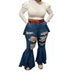 American Bazi Flare Overalls In Blue In Blue