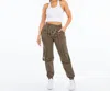 AMERICAN BAZI PLUS SIZE HIGH WAIST JOGGER PANTS WITH SUSPENDERS IN ARMY GREEN