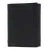 American Bison Men's Lambskin Bifold Wallet With Flip Up Id In Black
