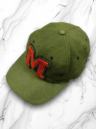 Pre-owned American College X Ncaa Vintage 90's University Of Miami Hurricanes The Game Cap In Green