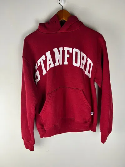 Pre-owned American College X Russell Athletic Vintage Russel Athletic Stanford Hoodie In Red