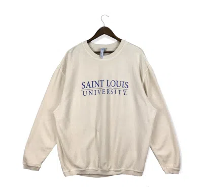 Pre-owned American College X Vintage Saint Louis University Sweatshirt In Cream