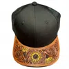 American Darling Unisex Adjustable With Leather On Visor Cap In Black In Metallic
