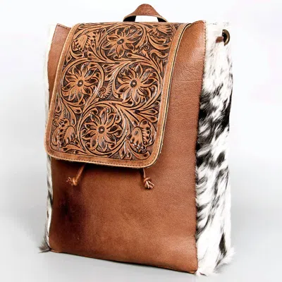 American Darling Unisex Tough Tooled Backpack In Brown